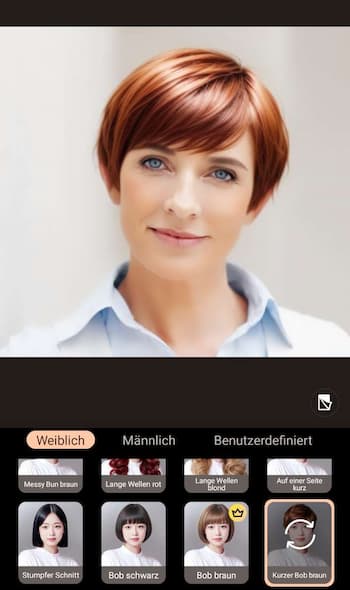 PhotoDirector - Frisuren testen